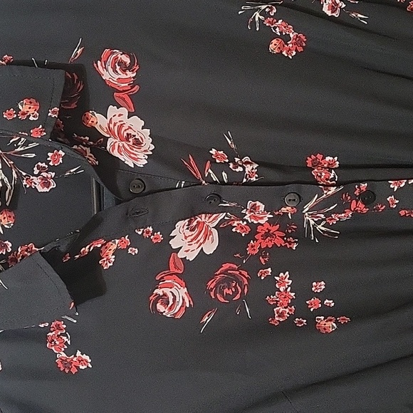 Maison Jules Flower dress long sleeve Size XXS - Picture 3 of 7